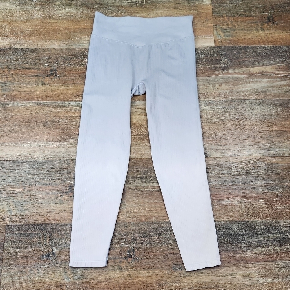 Victoria's Secret PINK Ribbed Gray Ombre Leggings Size Medium